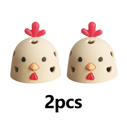 2pcs Silicone Egg Brush Cleaner, Durable Lightweight Washable Vegetable & Fruit Scrubber