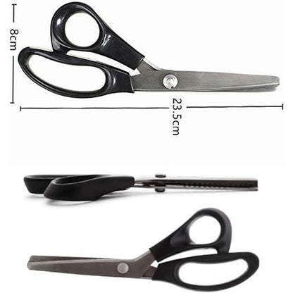 Pinking Shears for Fabric Paper Cutting, Stainless Steel (5mm, Scalloped)