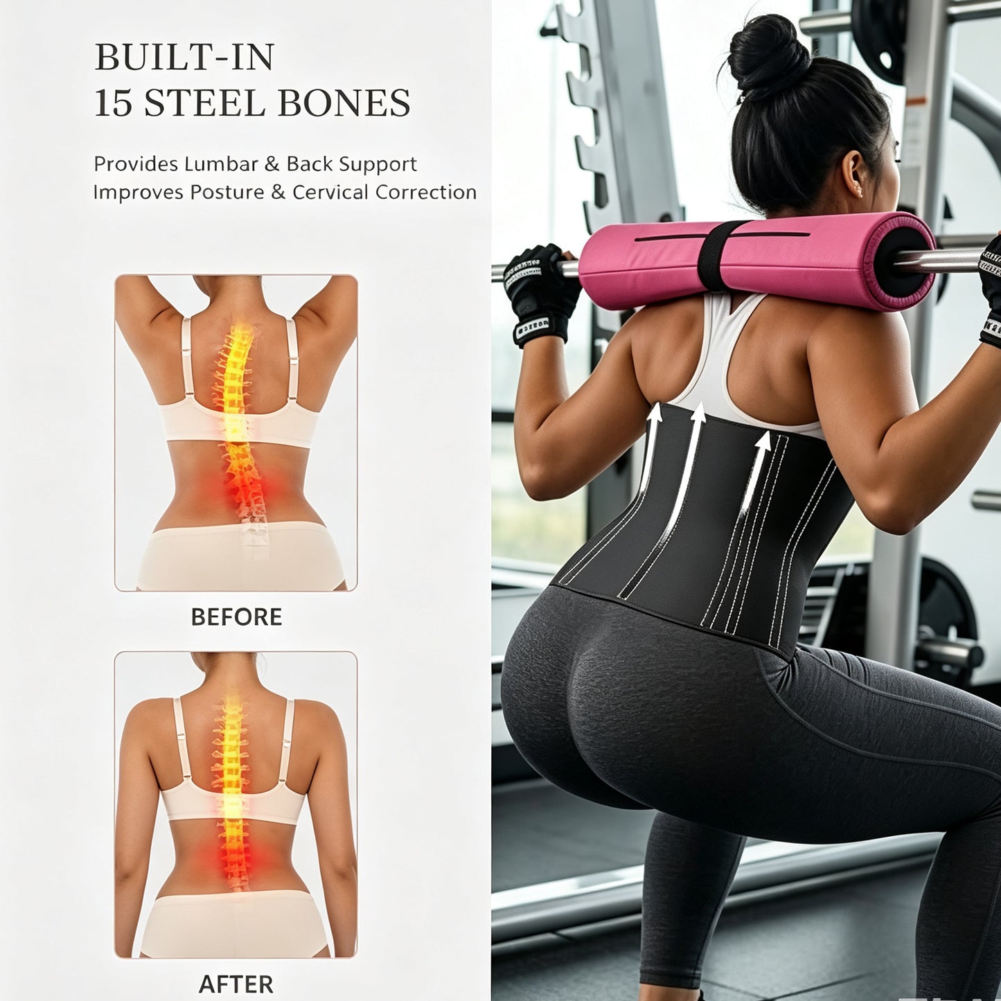 Waist Trainer for Women Tummy Control Corset Waist Cincher Body Shaper