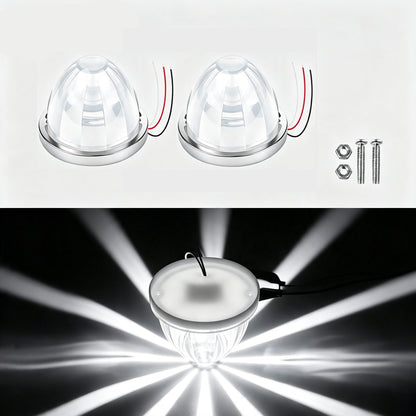 1 Pair Led Watermelon Lights Amber Side Marker Turn Signal Light | High Power Dual Function Two Brightness Mode
