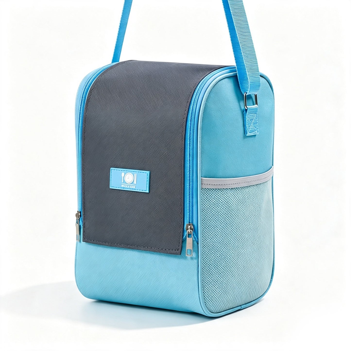 3 Layer Thermal Lunch Tote with Multi Pockets,Insulated Lunch Box Bag with Adjustable Shoulder Strap