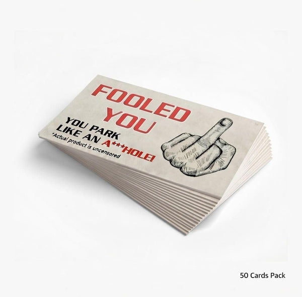 50 Pack You Park Like An A-hole Bad Parking Prank Cards Funny