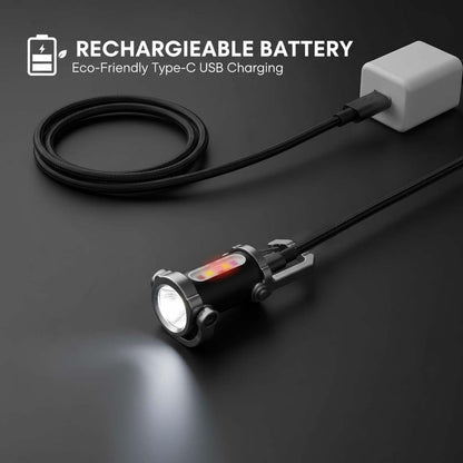 2Pcs Portable Rechargeable Bright Keychain Flashlight Phone Charger, Mini Keychain Flashlight