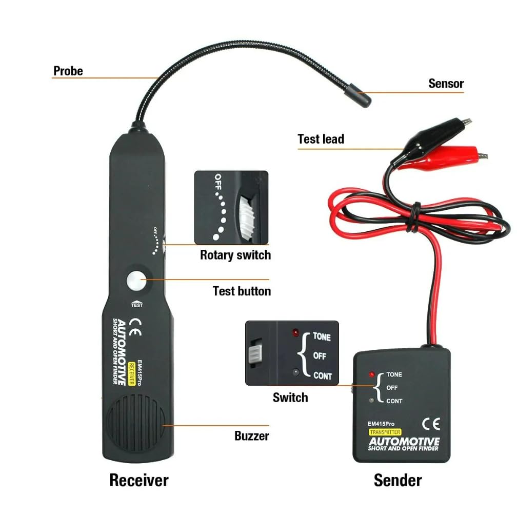 Digital Car Circuit Scanner, 42V Automotive Tester for Short and Open Faults