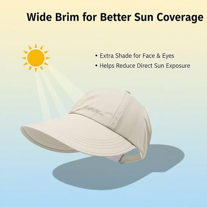 UPF Sun Protection Baseball Hat for Men and Women Wide Large Brim