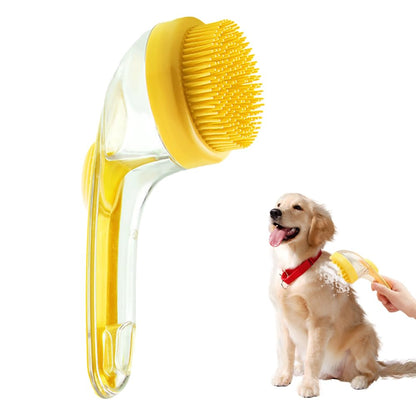 Pack Dog Bath Brush 2 in 1 Cat Shampoo Brush with Soap Dispenser