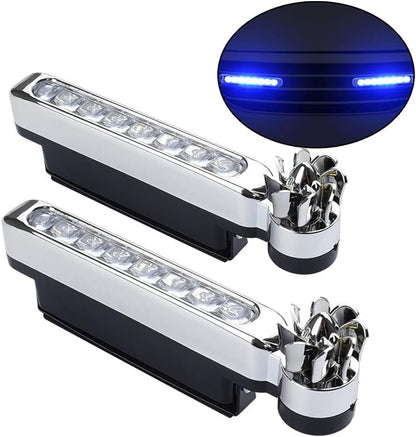 2 PCS Wind Powered Vehicle Lights, 8 LED Waterproof Car Wind Energy Daytime Light