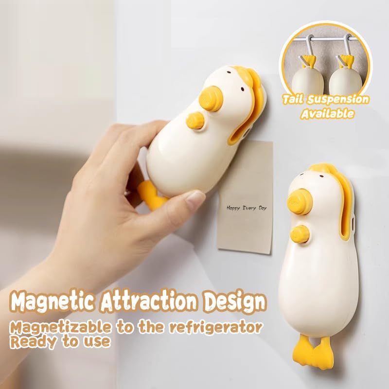 3-in-1 Mini Bag Sealer, Sealer and Cutter Heat Seal, Magnetic and Hanging USB Rechargeable Sealer