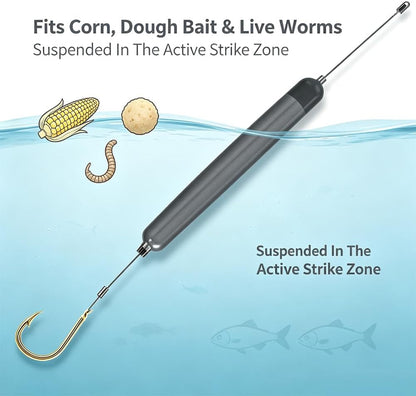 5Pcs Pre-Tied Off Bottom Fishing Rig Anti‑snag Floating Hook Leaders, Suspension Fishing Hair Rigs Hooks