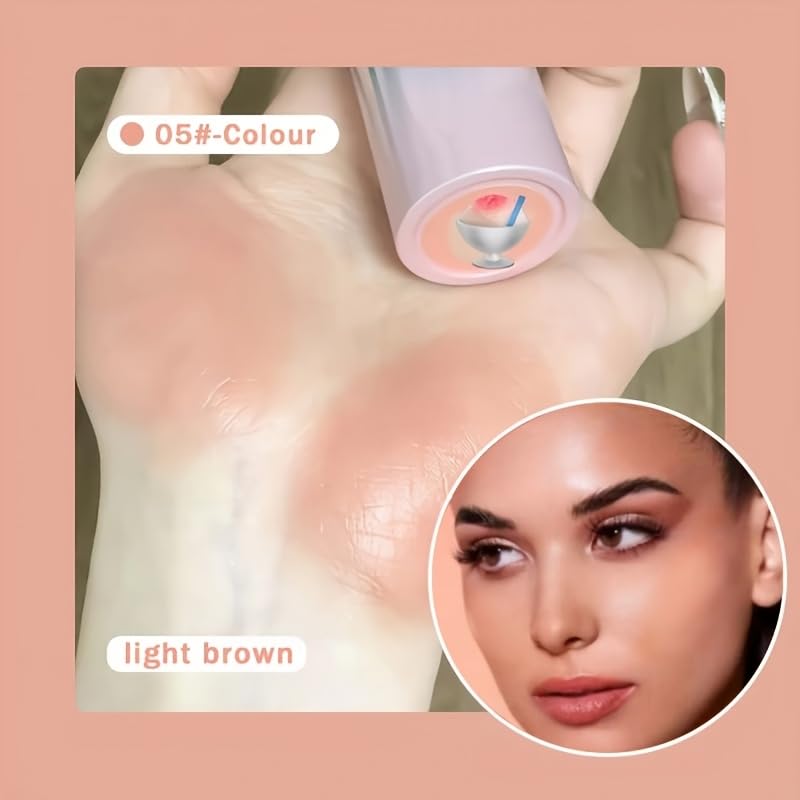 5 Pcs Set Waterproof Long-Lasting Liquid Blush Stick with Sponge Tip