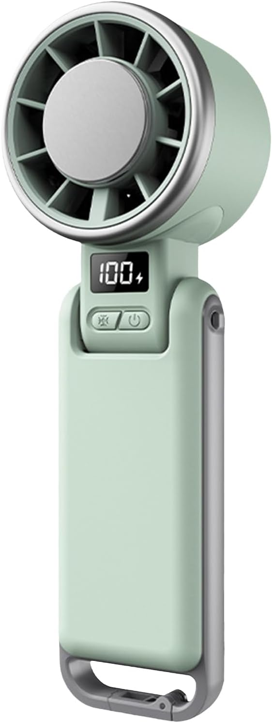 Portable Handheld Turbo Fan with Ice Cooling, 4000mAh Rechargeable