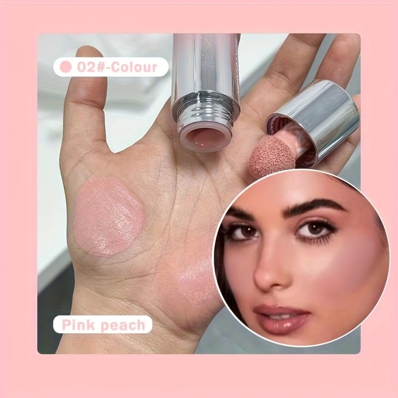 5 Pcs Set Waterproof Long-Lasting Liquid Blush Stick with Sponge Tip