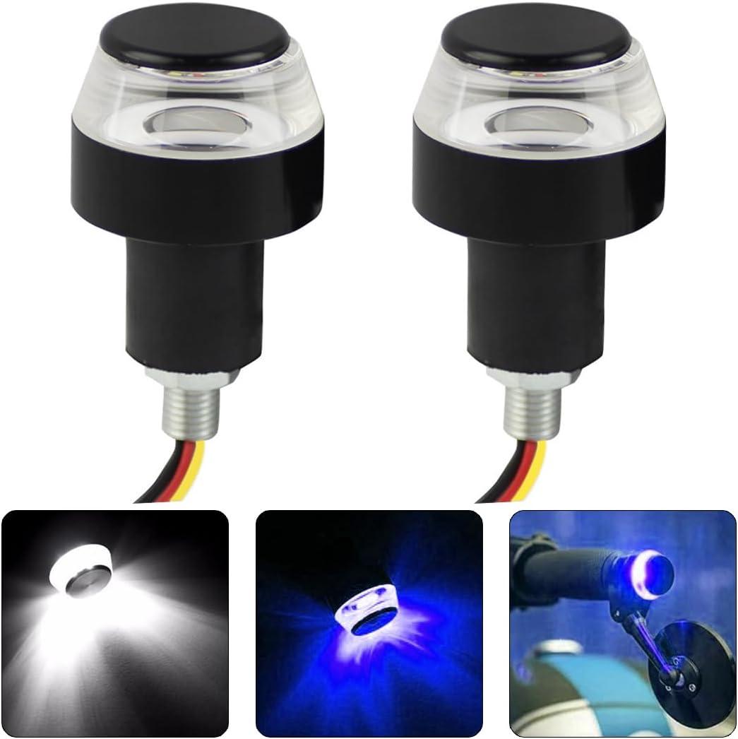 Motorcycle Handlebar End LED Lights, Handlebar Indicator Turn Signal Light