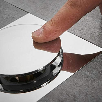 Pop-Up Drain Stopper, Bathroom Drain Stopper with Hair Catcher