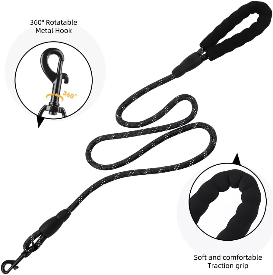 Dog Harness No Pull Adjustable Reflective,for Medium and Large Small Dog with Leash 59.06in
