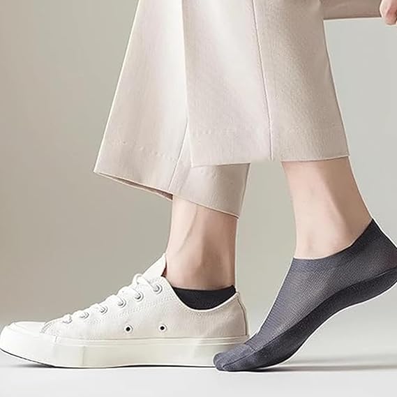 8-Pack Breathable No Show Socks – Lightweight Ice Silk Liner Socks