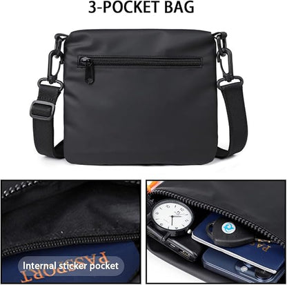 Small Sling Bag for Men, Minimalist Waterproof Crossbody Messenger Bag
