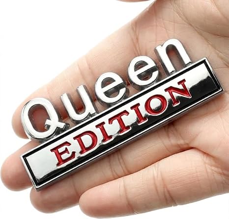 3D Metal Queen Edition Car Emblem Sticker