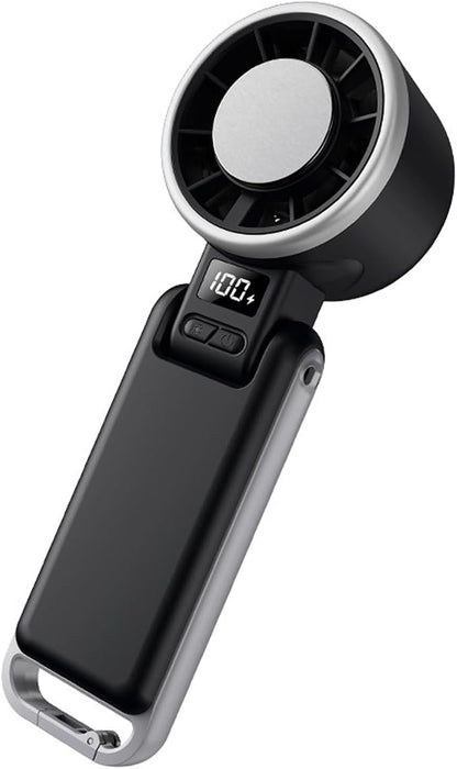 Portable Handheld Turbo Fan with Ice Cooling, 4000mAh Rechargeable