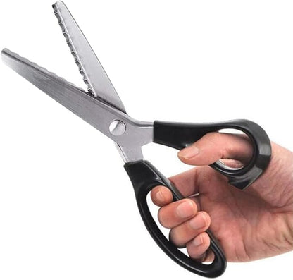 Pinking Shears for Fabric Paper Cutting, Stainless Steel (5mm, Scalloped)