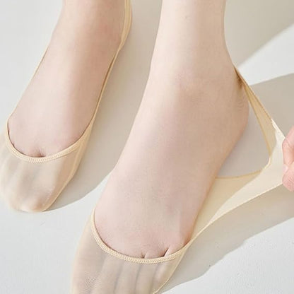 6 Pairs No Show Sling Back Socks Ultra Low Cut Liner Socks