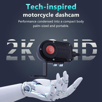 Portable Waterproof 2K HD Motorcycle Dash Cam with Wi-Fi