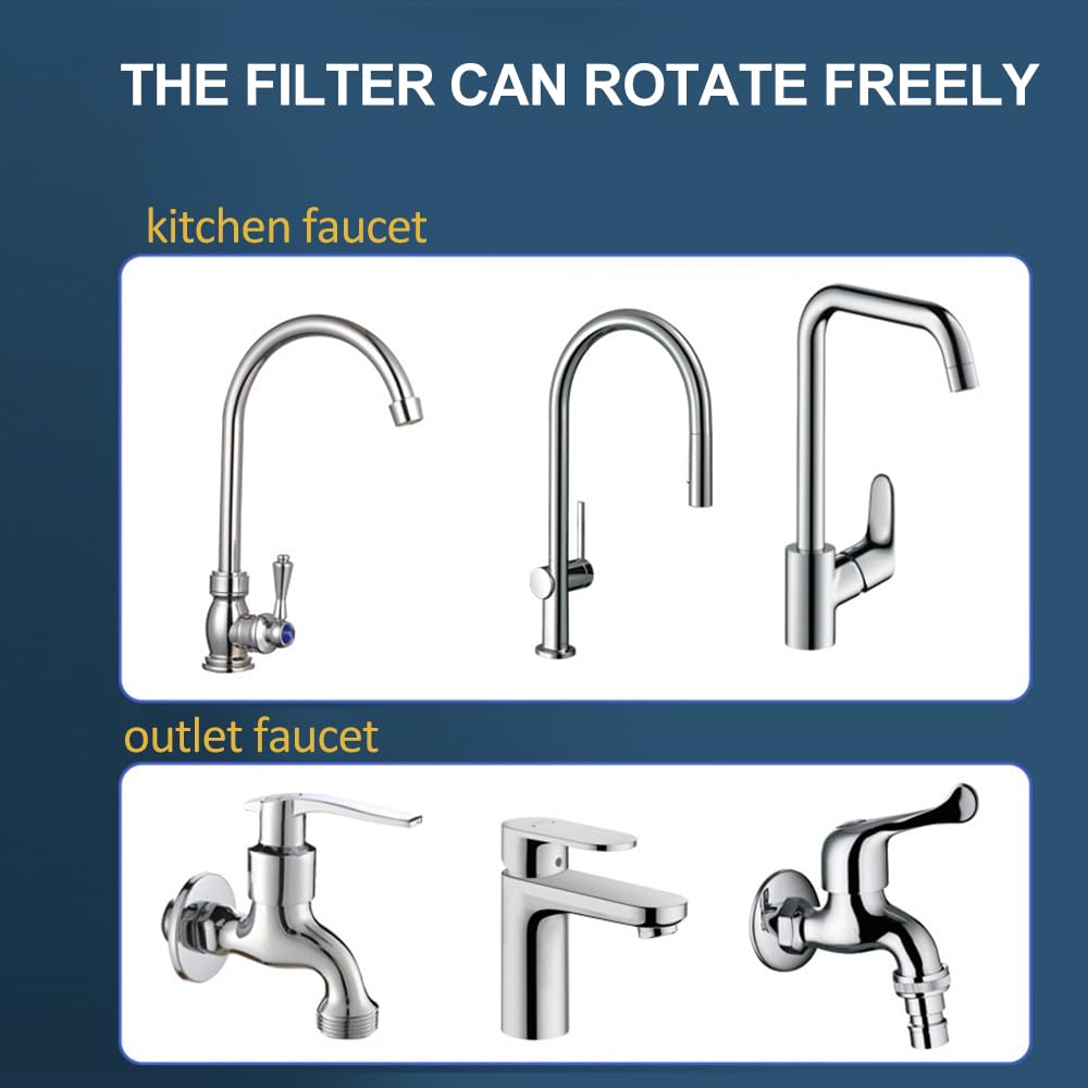 Activated Carbon Faucet Water Purifier Tap Filtration for Kitchen Bathroom Removes Chlorine Fluorider