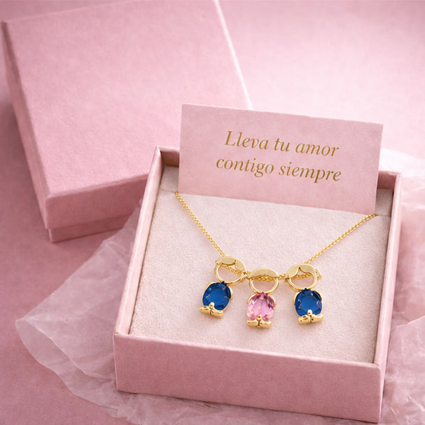 Personalized Mothers Necklace with Birthstone