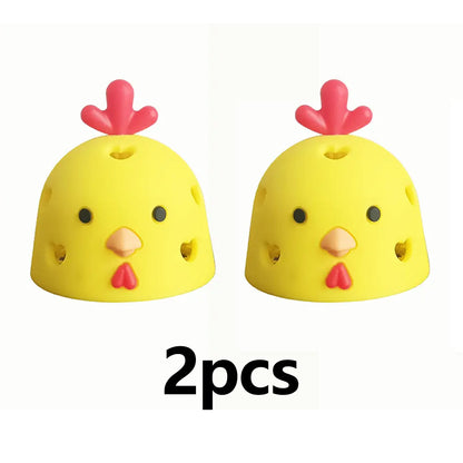 2pcs Silicone Egg Brush Cleaner, Durable Lightweight Washable Vegetable & Fruit Scrubber