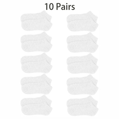 10 Pairs Low Cut Socks Portable Stretchy Cotton Blend Socks