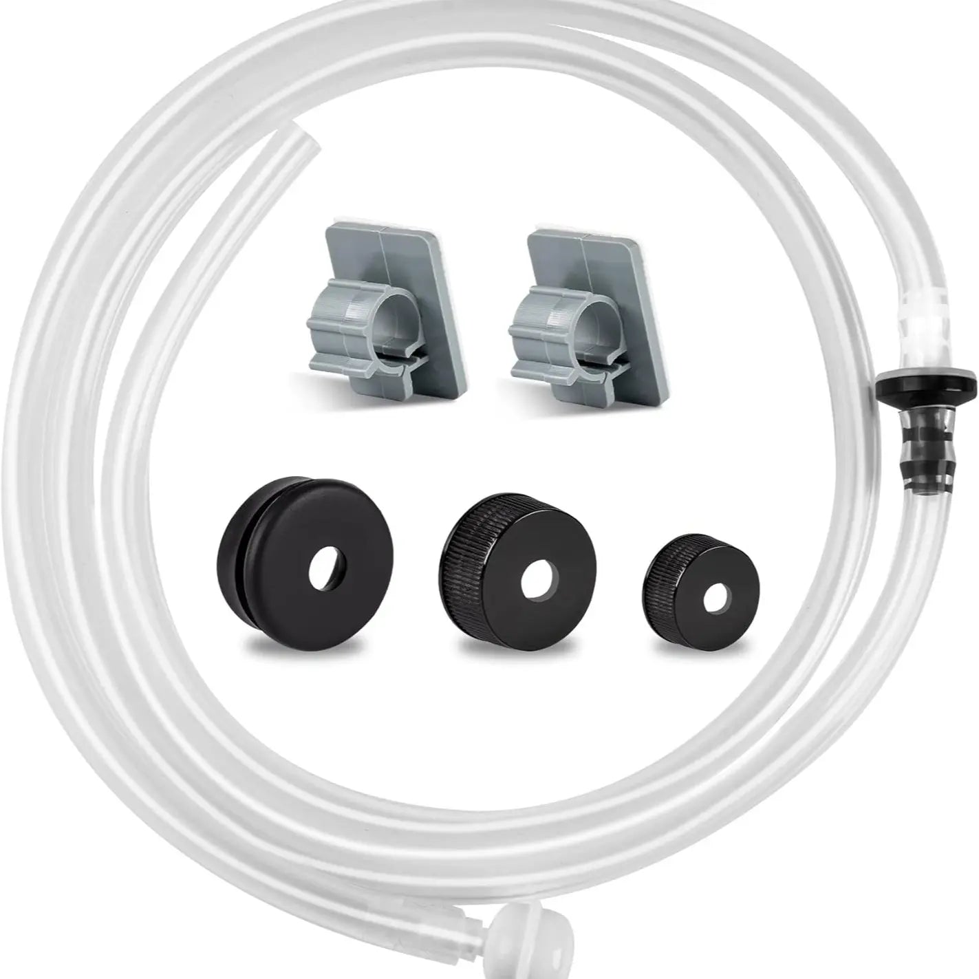 Sink Soap Dispenser Tube Kit, with 47" Tube Hose and Check Valve for Prevent Backflow