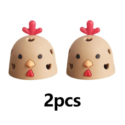 2pcs Silicone Egg Brush Cleaner, Durable Lightweight Washable Vegetable & Fruit Scrubber