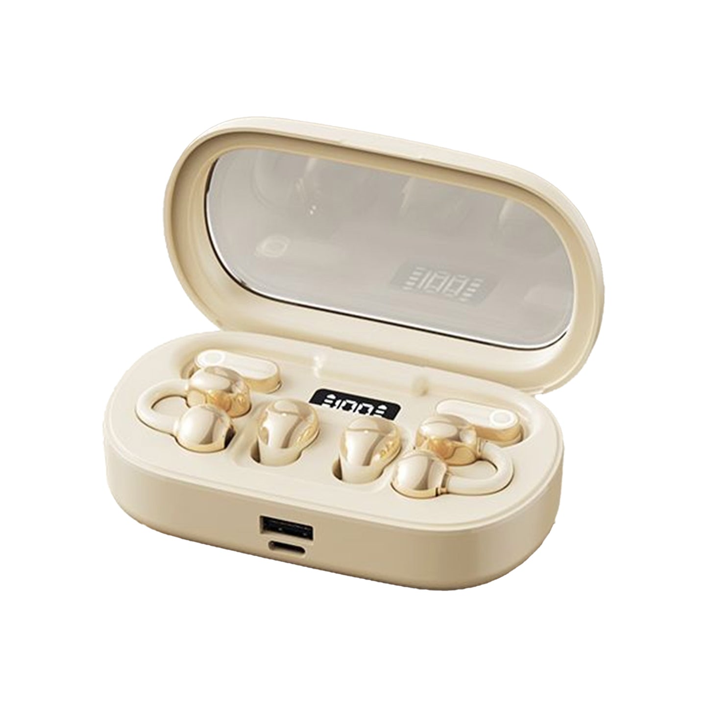 3-in-1 Wireless Earbuds,Open Ear Clip-on, in-Ear & Sleep Earbuds Bluetooth Headphones with Multi-Wear Design
