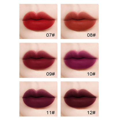 6PCS Matte Velvet Lipstick Set, Lazy Lip Makeup - Long Lasting