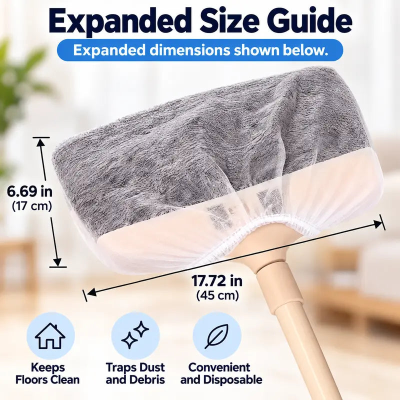 100PCS Disposable Static Duster Refill Sheets, Floor & Gap Dust Cleaner