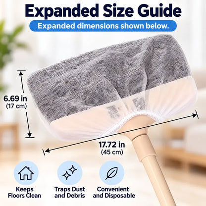 100PCS Disposable Static Duster Refill Sheets, Floor & Gap Dust Cleaner