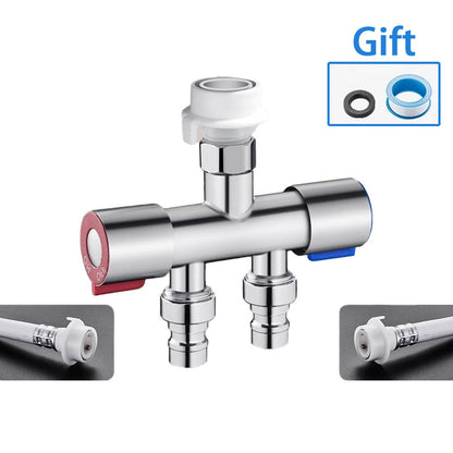 Quick-connect Faucet with Independent Dual-control Outlets (G3/4" + G1/2" threads)