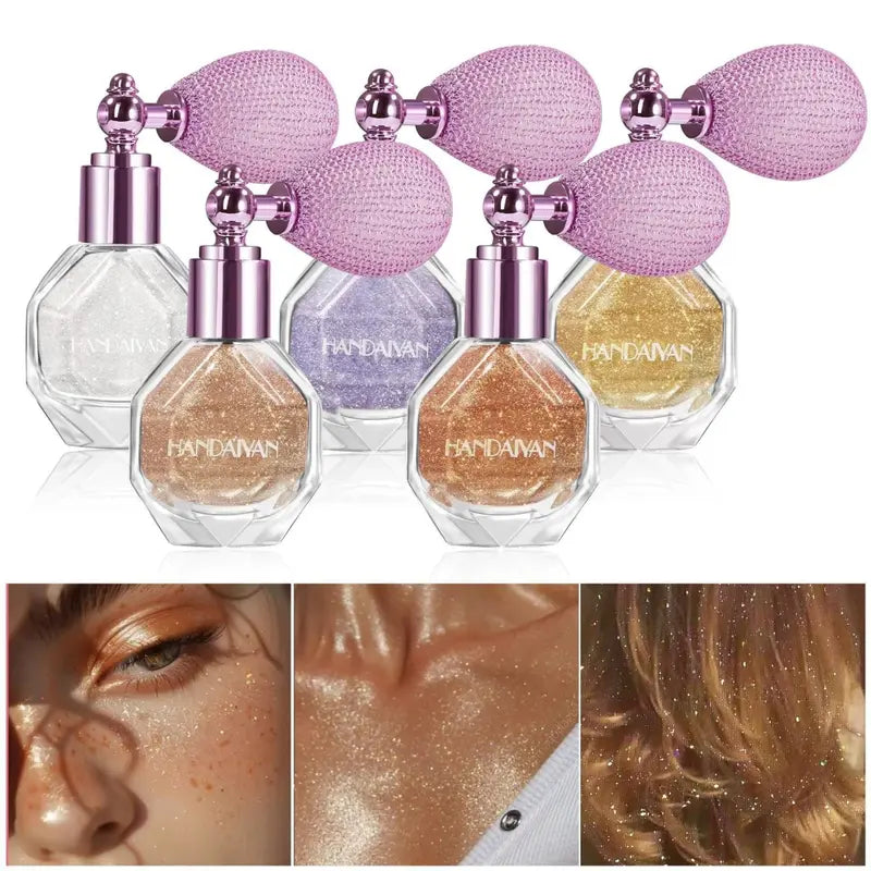 Glitter Highlighter Spray Natural Skin Tone Radiant Finish Face-Body Highlighter