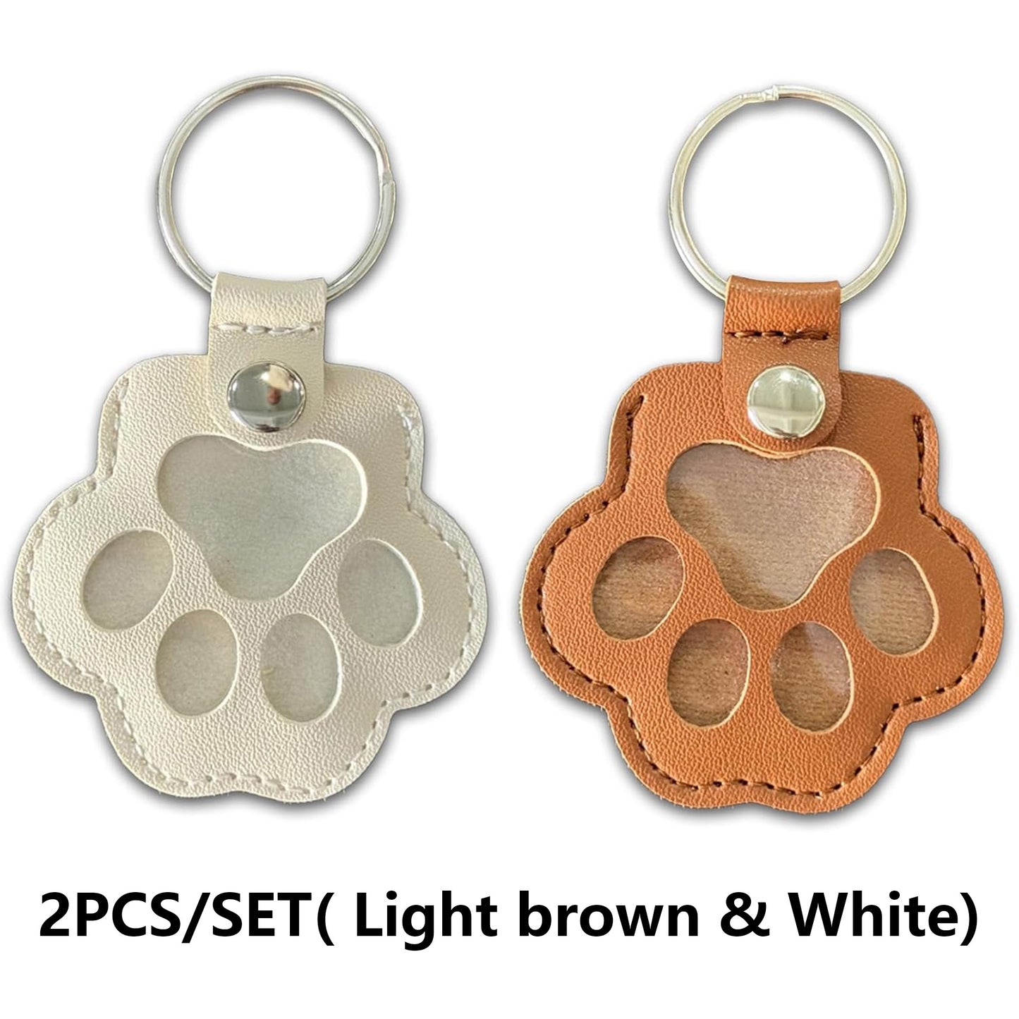 2PCS Personalized Pet Hair Keepsake Box for Dog Cat Memorial Keyring