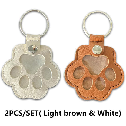 2PCS Personalized Pet Hair Keepsake Box for Dog Cat Memorial Keyring