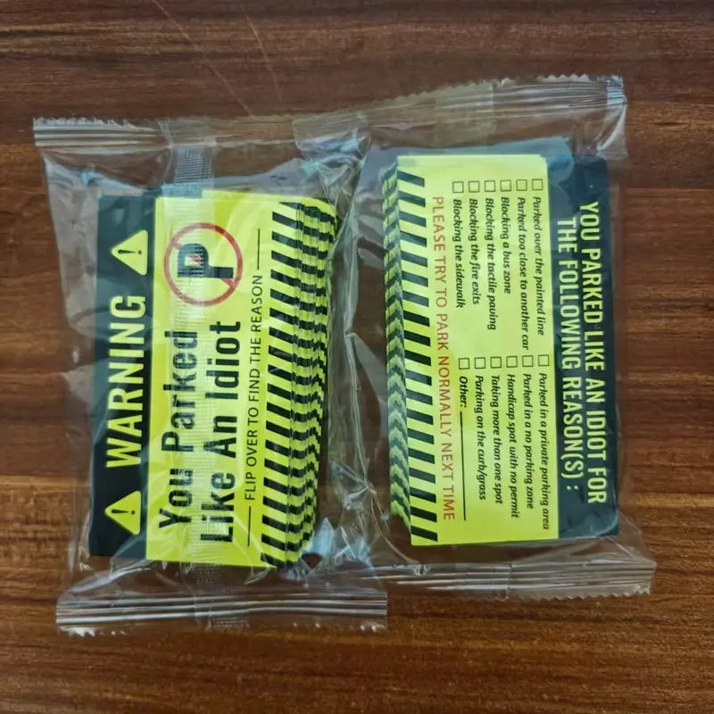 Funny Parking Cards Pack of 50/100Pcs, Car Truck Motorcycle Warning Cards No-Parking Reminder