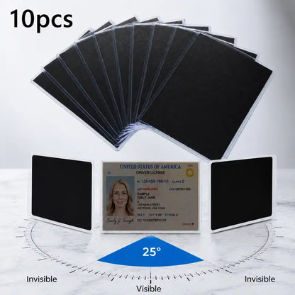 10PCS Side-View Privacy Card Sleeve, Protective Card Holder