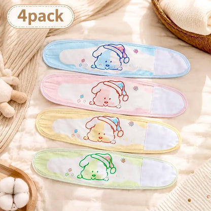 4 Pack Baby Belly Button Bands – Soft Cotton Umbilical Cord Wraps