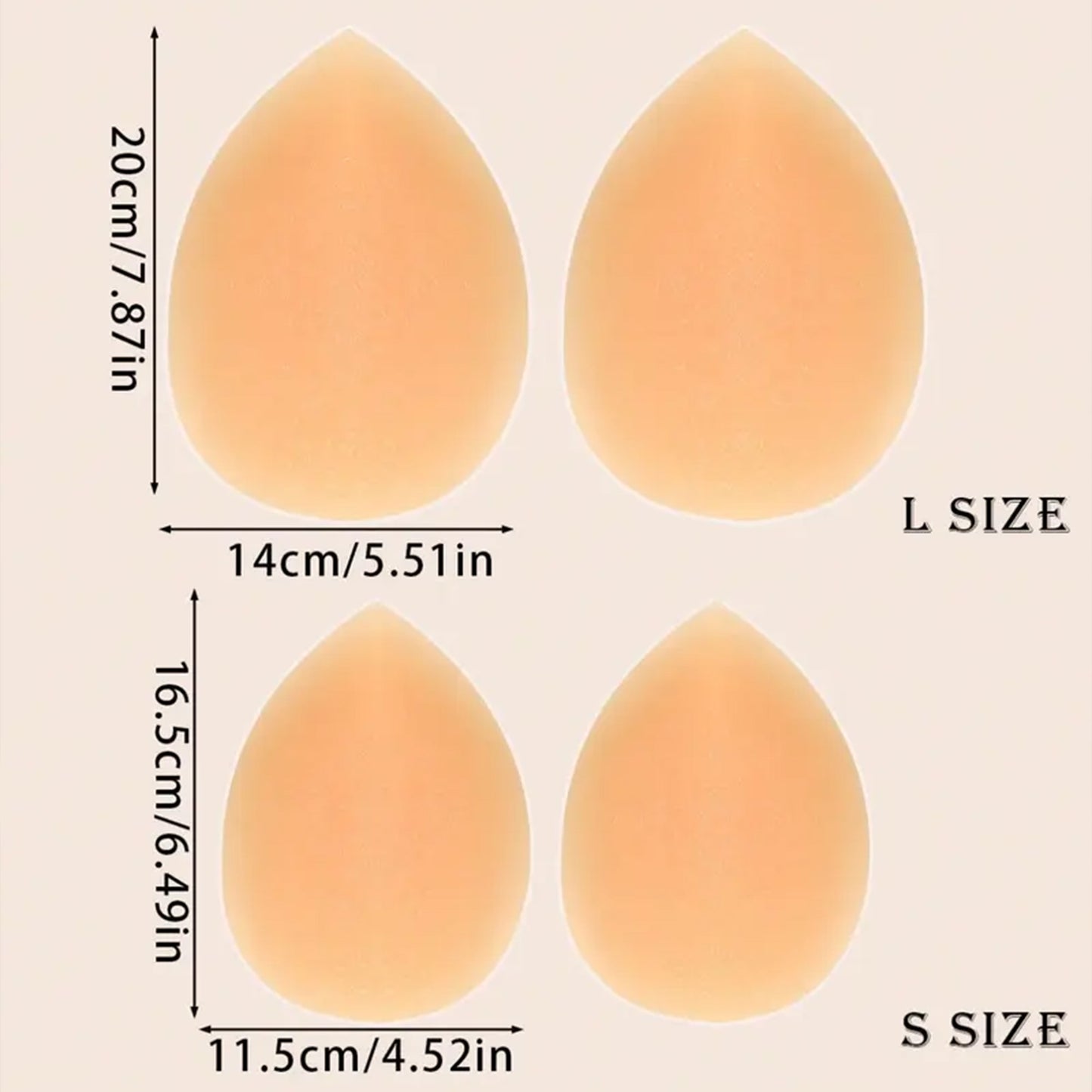1 Pair Women's Thick Adhesive Hip Pads Butt Enhancer Inserts