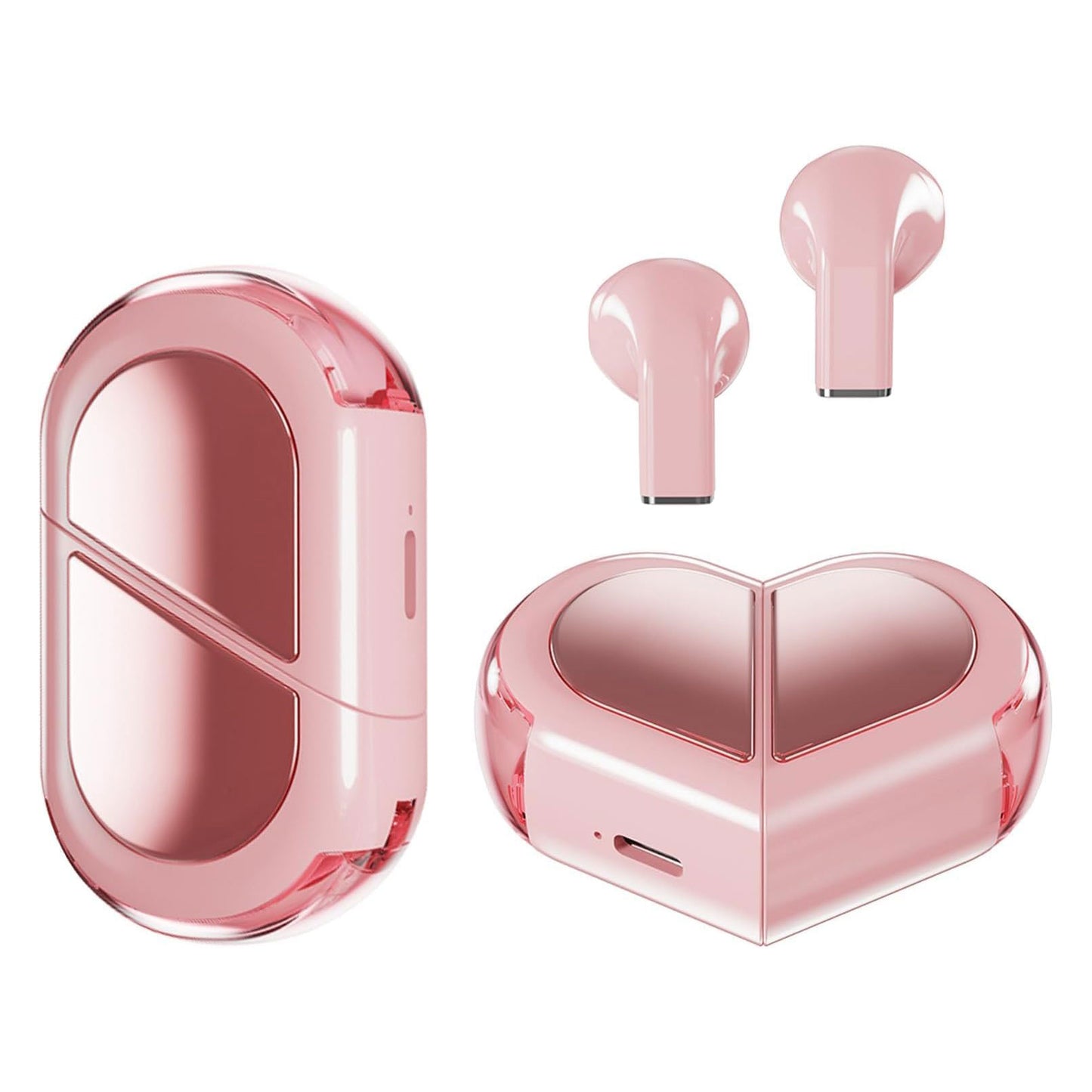 Heart Wireless Earphone, Cute Invisible Earbuds Wireless Bluetooth for Small Ears Canals