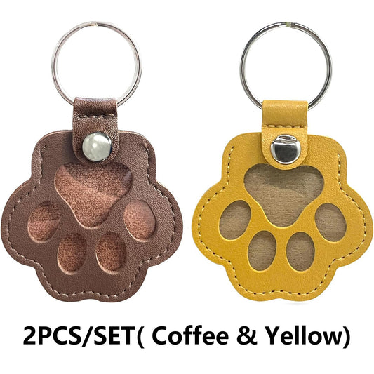 2PCS Personalized Pet Hair Keepsake Box for Dog Cat Memorial Keyring