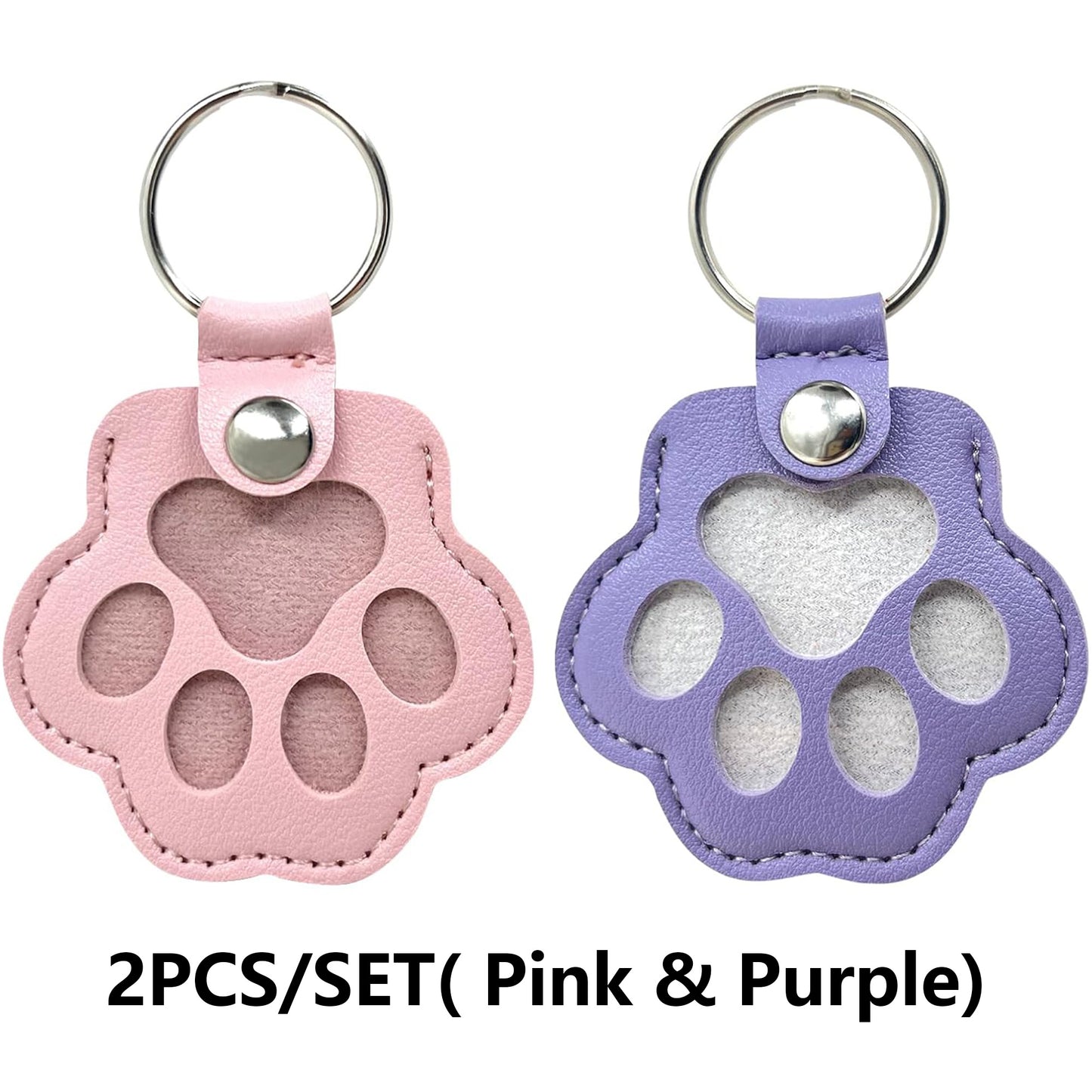 2PCS Personalized Pet Hair Keepsake Box for Dog Cat Memorial Keyring