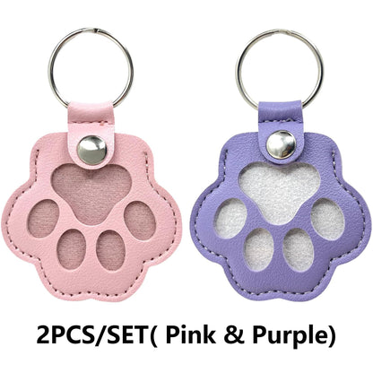 2PCS Personalized Pet Hair Keepsake Box for Dog Cat Memorial Keyring