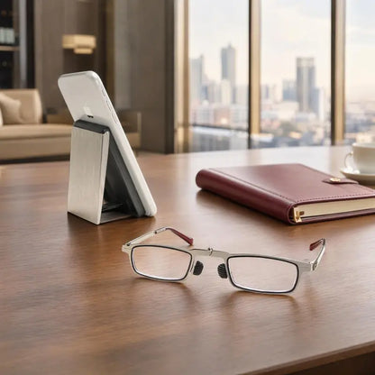 Portable Folding Pocket Reading Glasses for Men, with Slim Storage Case
