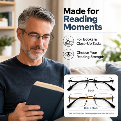 Unisex Progressive Multifocal Photochromic Reading Eyeglasses - Light Adaptive Bluelight Blocking